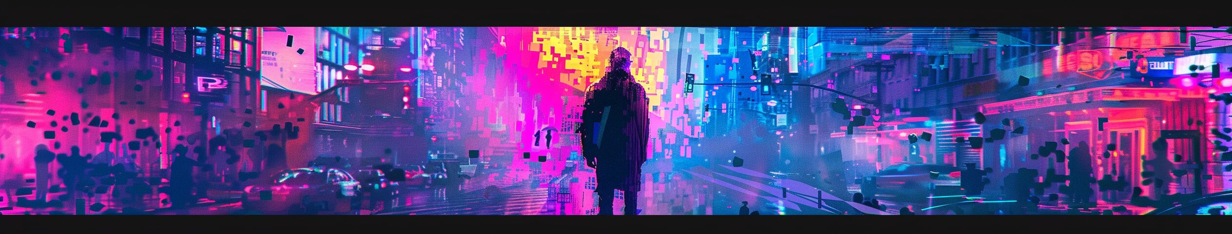 glitchcore cityscapes